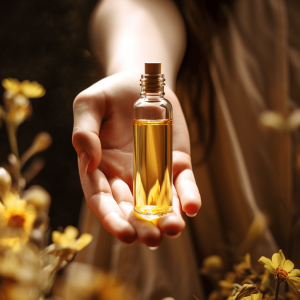 hand showing batana oil for the skin