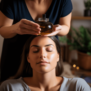 scalp massage using batana oil