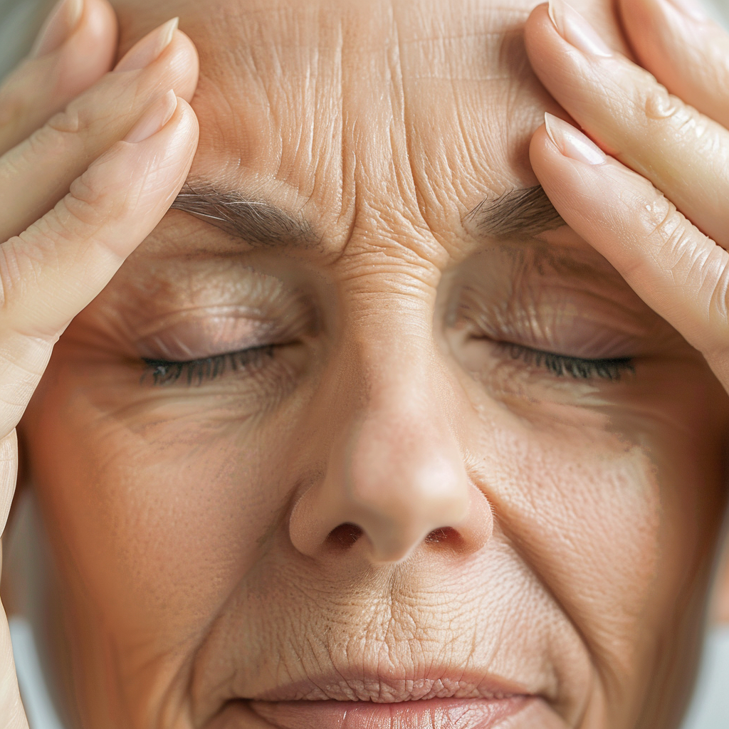 massaging eye wrinkles